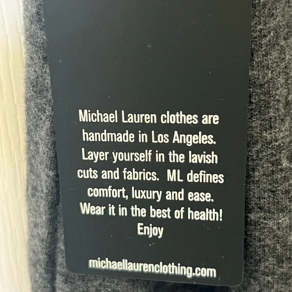 NWT Micheal Lauren Charcoal Gray Romper Size Medium Drawstring Waist - Picture 5 of 12